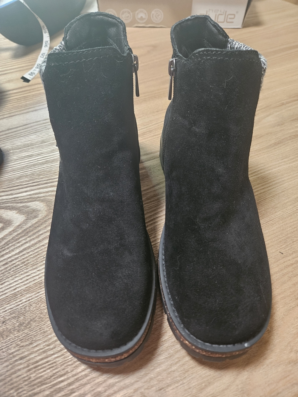 Earth Black Suede Women's Ankle Boots - Classic Zip Style